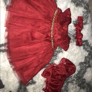 Red baby girl dress